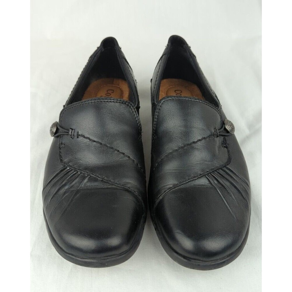 Cobb Hill New Balance Paulette Black Leather Slip On Shoes Loafers Comfort 6.5 - Picture 2 of 11